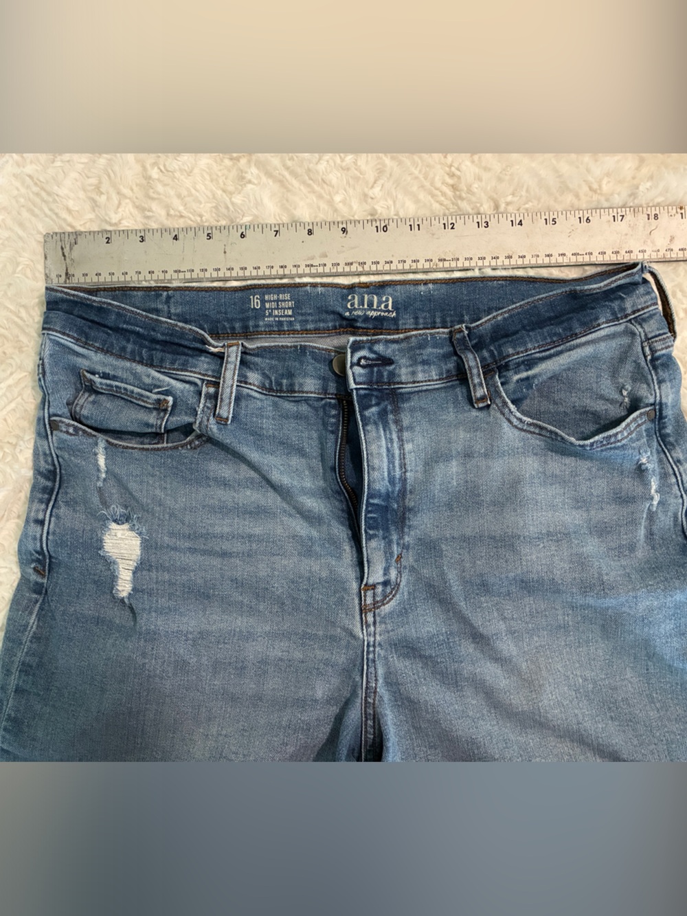a.n.a Light Blue Distressed Skinny Jeans
